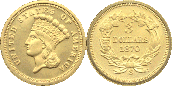Click to see 1870-S $3Gold Restrike